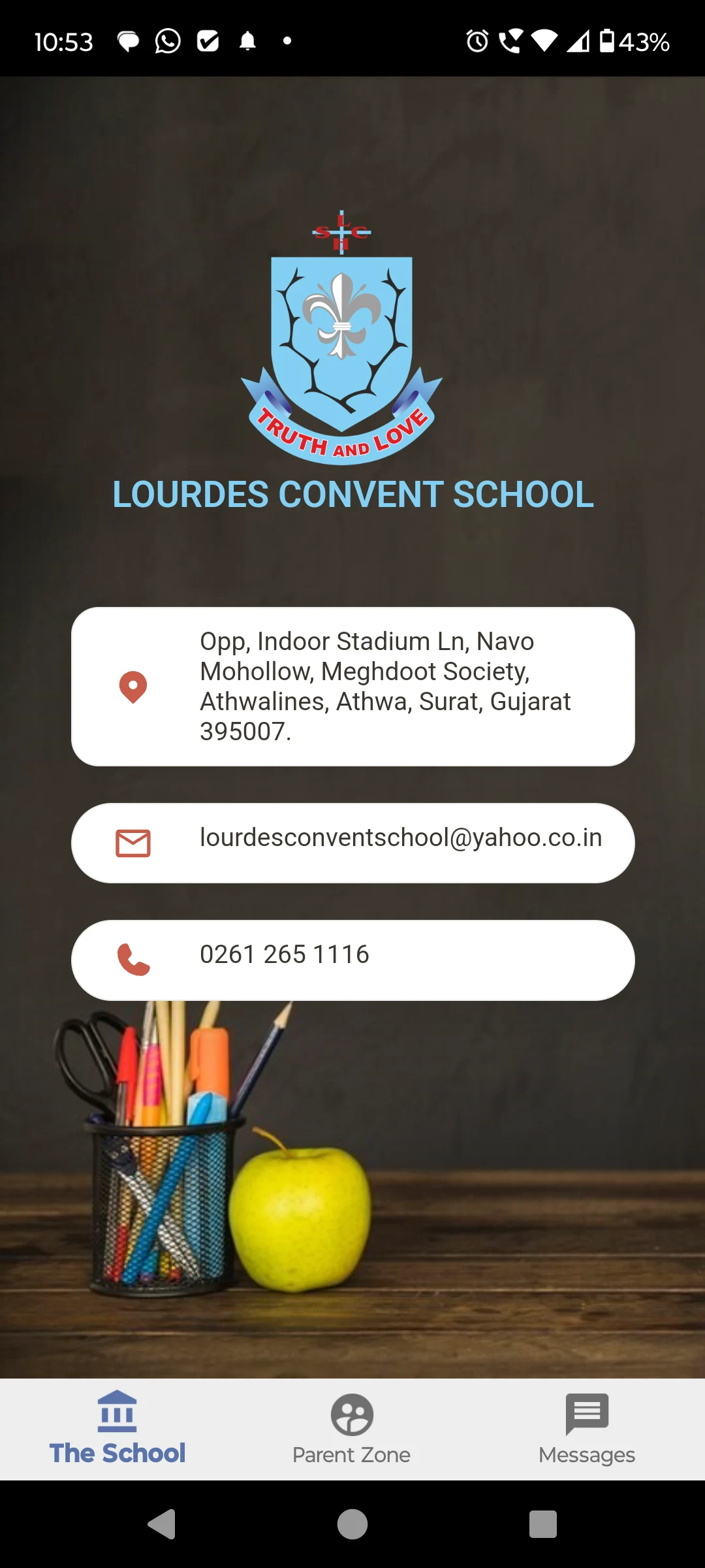 Lourdes Convent School screenshot